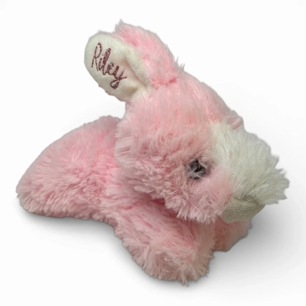 Pink Rabbit Plush Realistic Bunny 5 Inch‎ Stuffed Animal Easter Name 